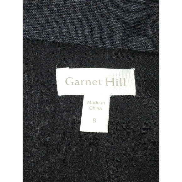 Garnet Hill Charcoal Gray Knit Blazer Jacket Women's Size 8 Single Button - Picture 2 of 5
